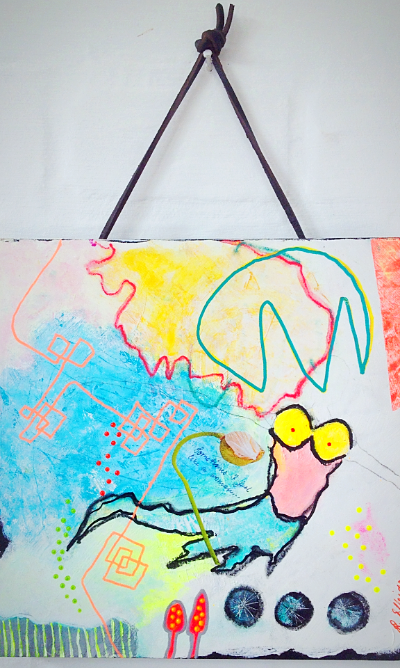 Paint On Wood med lædersnøreophæng