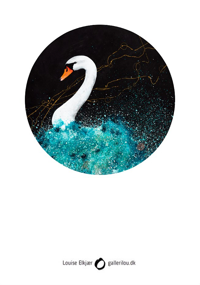 Postkort 8 Fru Swan